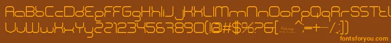 Police Font – Orange Fonts on Brown Background