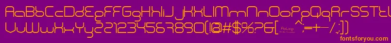Police Font – Orange Fonts on Purple Background