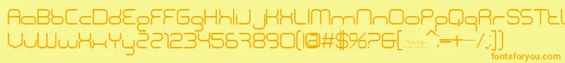 Police Font – Orange Fonts on Yellow Background