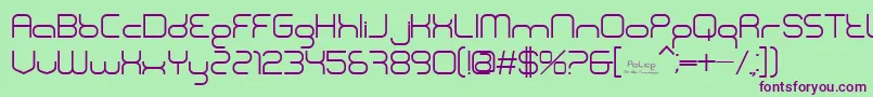 Police Font – Purple Fonts on Green Background