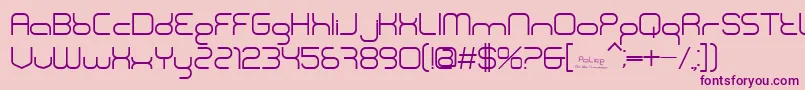 Police Font – Purple Fonts on Pink Background