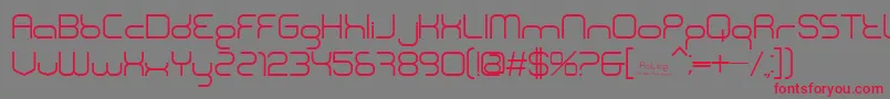 Police Font – Red Fonts on Gray Background