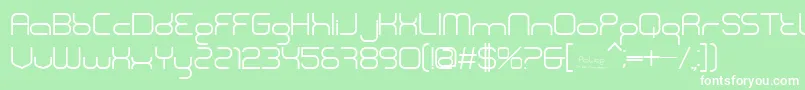 Police Font – White Fonts on Green Background