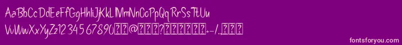 Pollaroid Font – Pink Fonts on Purple Background