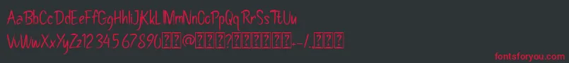 Pollaroid Font – Red Fonts on Black Background