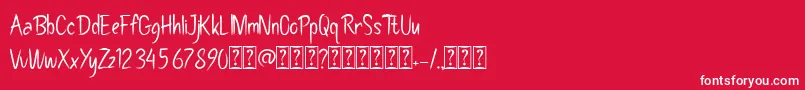 Pollaroid Font – White Fonts on Red Background