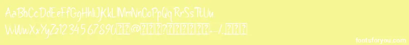 Pollaroid Font – White Fonts on Yellow Background