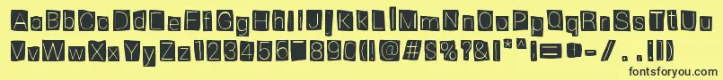 Pollito Peligroso Font – Black Fonts on Yellow Background