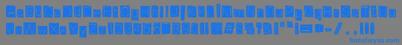 Pollito Peligroso-Schriftart – Blaue Schriften auf grauem Hintergrund