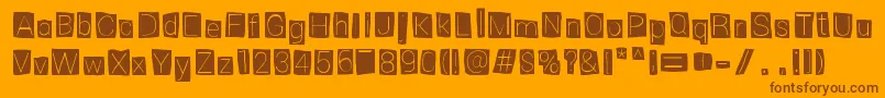 Pollito Peligroso Font – Brown Fonts on Orange Background