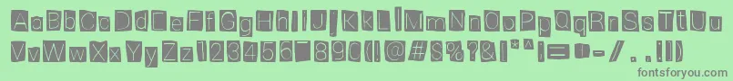 Pollito Peligroso Font – Gray Fonts on Green Background