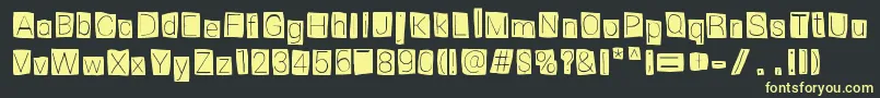 Pollito Peligroso Font – Yellow Fonts on Black Background