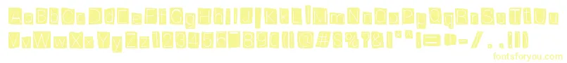 Pollito Peligroso Font – Yellow Fonts on White Background