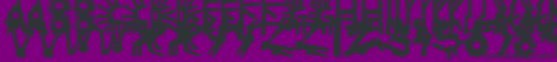 Pollo Pueblo   Black-Schriftart – Schwarze Schriften auf violettem Hintergrund