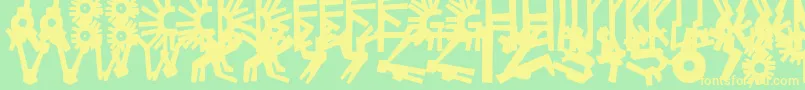 Pollo Pueblo   Black Font – Yellow Fonts on Green Background
