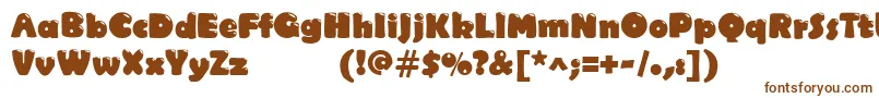 Polo Bubble Font – Brown Fonts on White Background