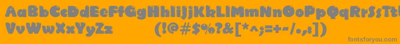 Шрифт Polo Bubble – серые шрифты на оранжевом фоне