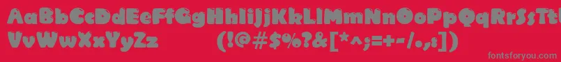 Polo Bubble Font – Gray Fonts on Red Background