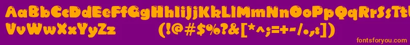 Polo Bubble Font – Orange Fonts on Purple Background