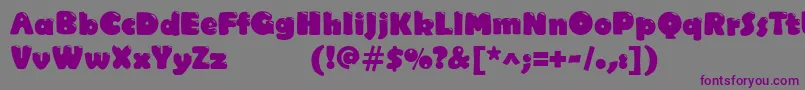 Polo Bubble Font – Purple Fonts on Gray Background