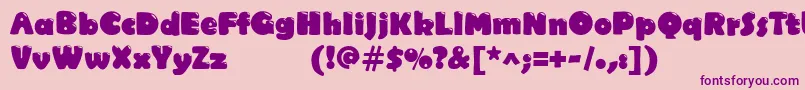 Polo Bubble Font – Purple Fonts on Pink Background
