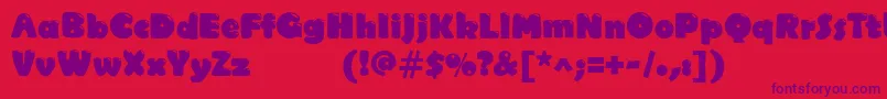 Polo Bubble Font – Purple Fonts on Red Background