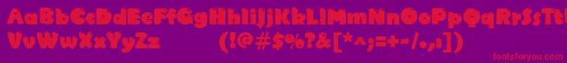 Polo Bubble Font – Red Fonts on Purple Background