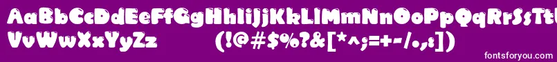 Polo Bubble Font – White Fonts on Purple Background