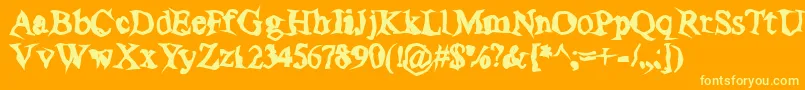 POLTT    Font – Yellow Fonts on Orange Background