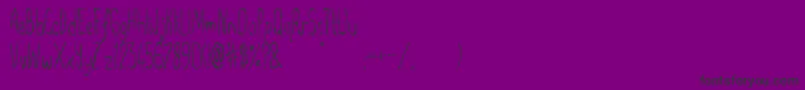 TheTruthWillOut-Schriftart – Schwarze Schriften auf violettem Hintergrund