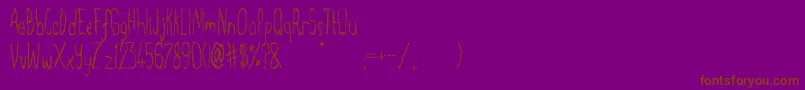 TheTruthWillOut Font – Brown Fonts on Purple Background