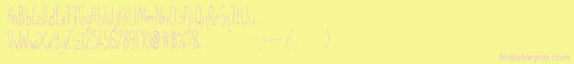 TheTruthWillOut Font – Pink Fonts on Yellow Background