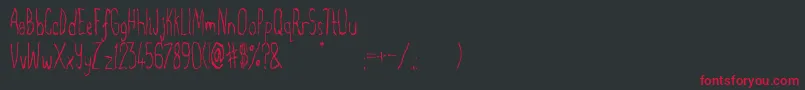 TheTruthWillOut Font – Red Fonts on Black Background
