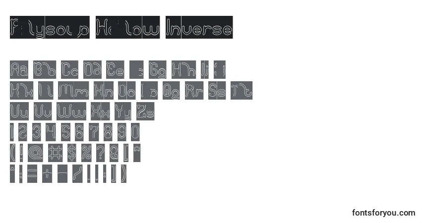 Шрифт Polysoup Hollow Inverse – алфавит, цифры, специальные символы