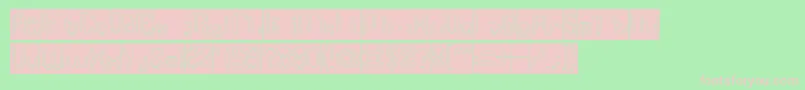 Polysoup Hollow Inverse-fontti – vaaleanpunaiset fontit vihreällä taustalla