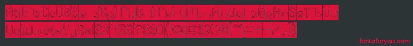 Polysoup Hollow Inverse Font – Red Fonts on Black Background