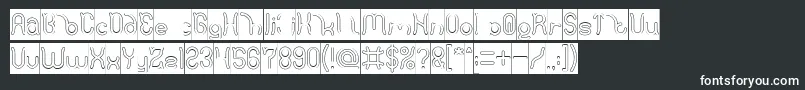 フォントPolysoup Hollow Inverse – 白い文字