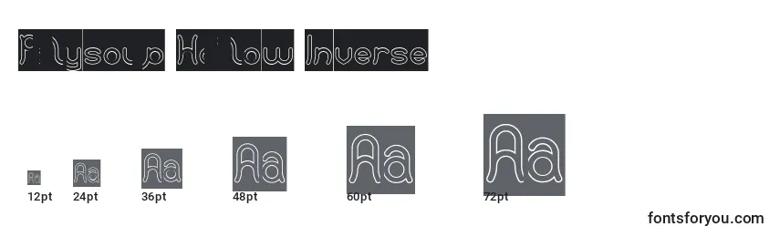 Polysoup Hollow Inverse Font Sizes