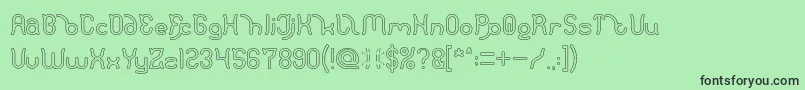 Polysoup Hollow Font – Black Fonts on Green Background