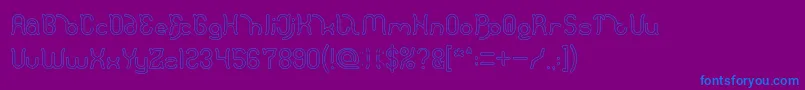 Polysoup Hollow Font – Blue Fonts on Purple Background