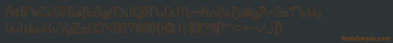 Polysoup Hollow Font – Brown Fonts on Black Background