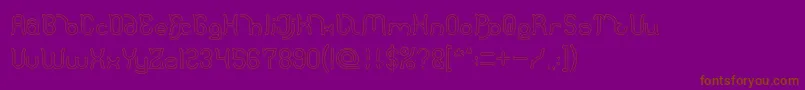 Polysoup Hollow Font – Brown Fonts on Purple Background