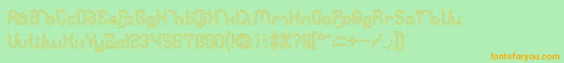 Polysoup Hollow Font – Orange Fonts on Green Background