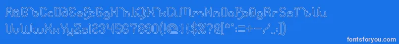 Polysoup Hollow Font – Pink Fonts on Blue Background