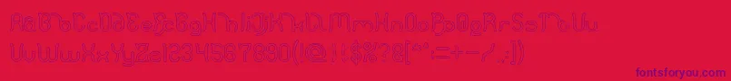 Polysoup Hollow-Schriftart – Violette Schriften auf rotem Hintergrund