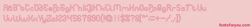 Polysoup Hollow Font – Red Fonts on Pink Background