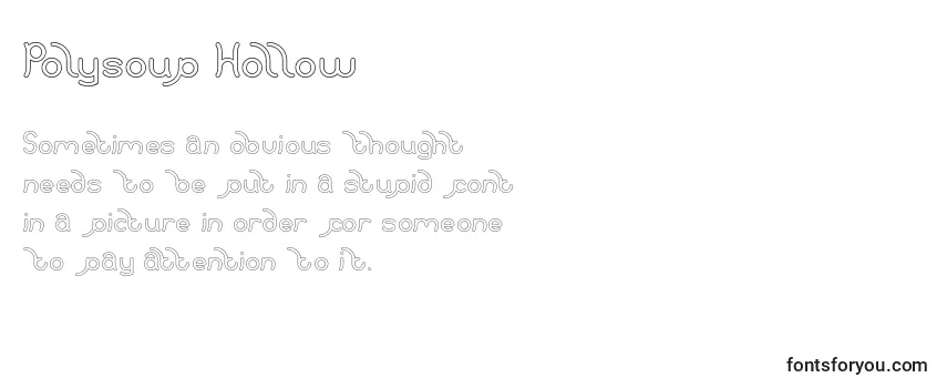 Шрифт Polysoup Hollow
