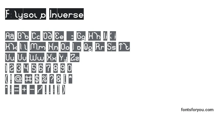 Polysoup Inverse-fontti – aakkoset, numerot, erikoismerkit