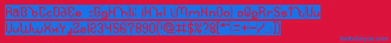 Polysoup Inverse Font – Blue Fonts on Red Background