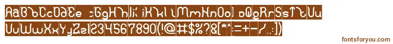 Шрифт Polysoup Inverse – коричневые шрифты на белом фоне